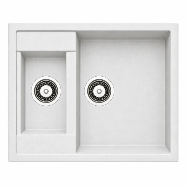 Гранітна мийка Adamant DUPLEX Білий