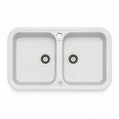 Гранітна мийка Adamant TWINS Білий